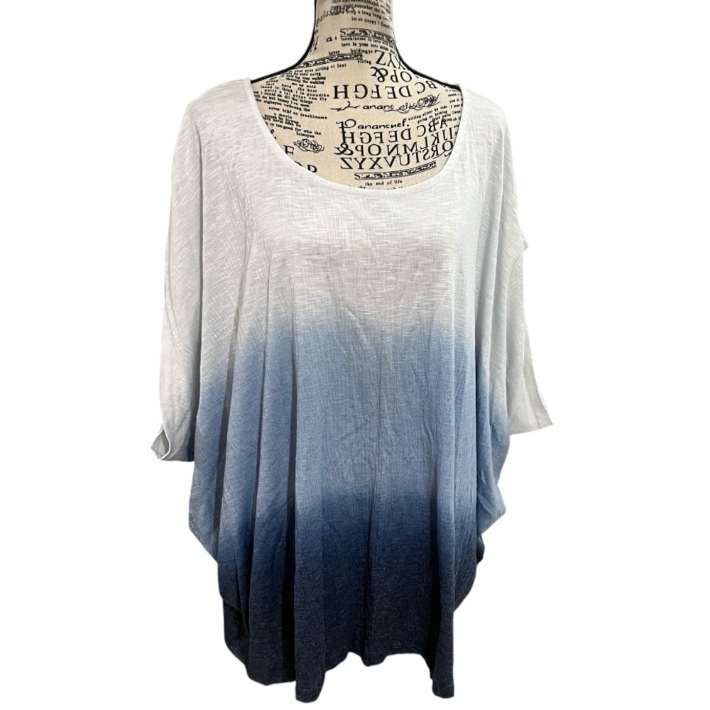 Lane Bryant Ombre Blue and White‎ Tunic
